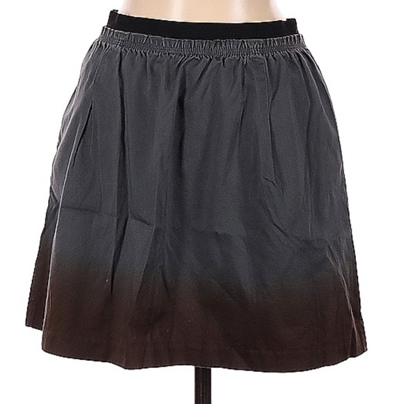 Odille Anthropologie Brand Gray and Brown Gradient Skirt with Pockets Size 6 - Picture 1 of 9